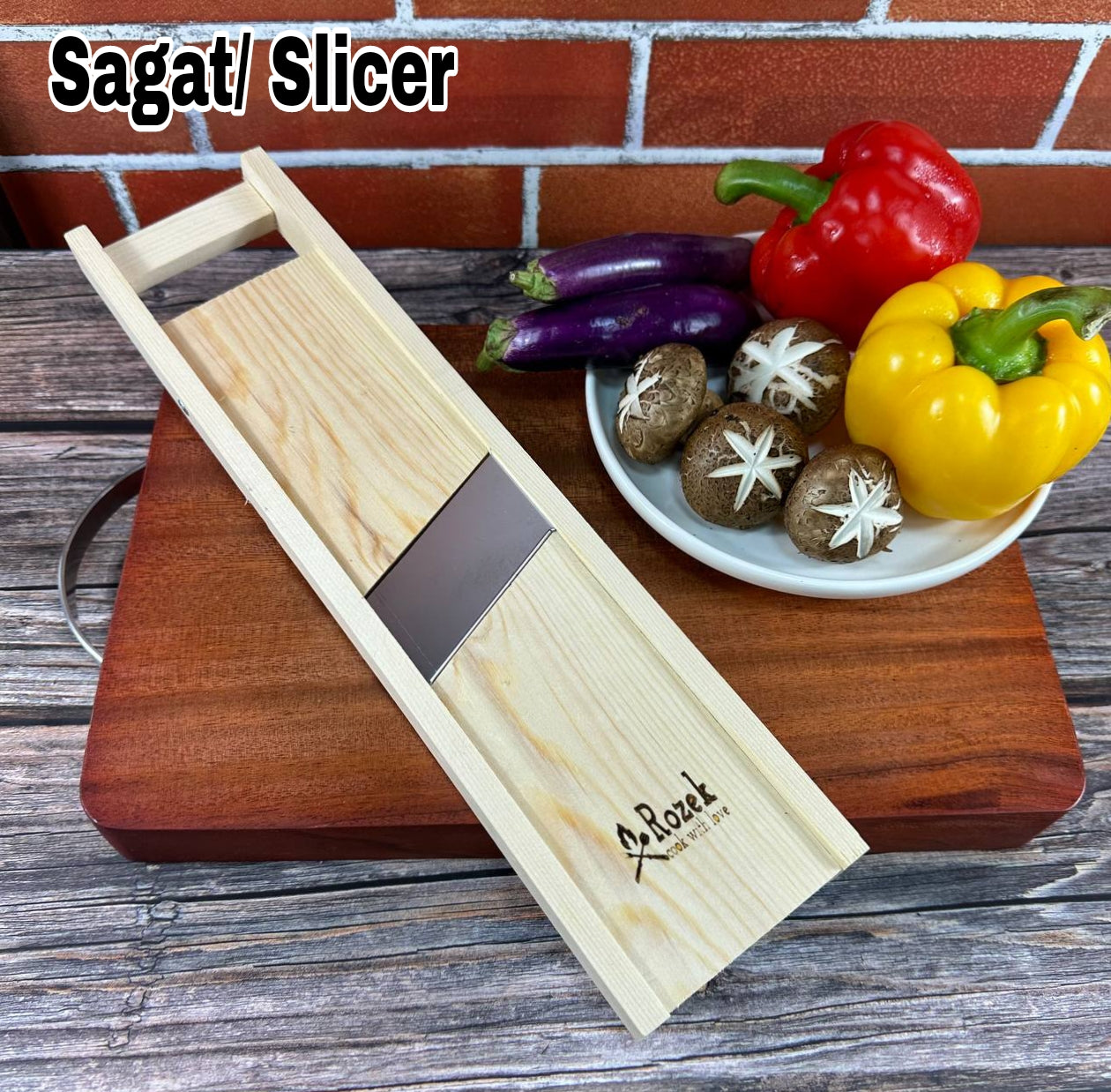 Sagat Rozek Sagat Serbaguna Slicer Ubi Pisau Keledek Buah Sayur