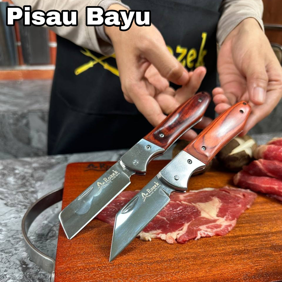 Pisau Bayu Lipat Foldable knife Grafting Filleting Grafting